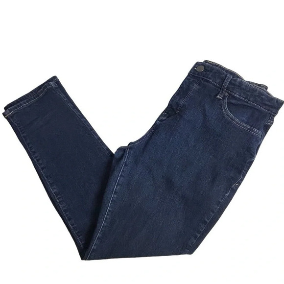 ANA Women's Size 14 Mid-Rise Skinny Jeans Dark Blue Denim - Picture 1 of 10